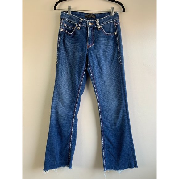 Cache Contour Collection Cowgirl Western Contrast Stitch Bootcut Jeans - Picture 2 of 13